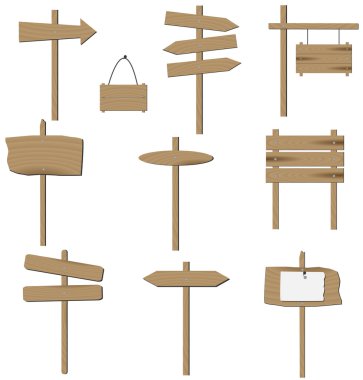 Wooden Signs clipart