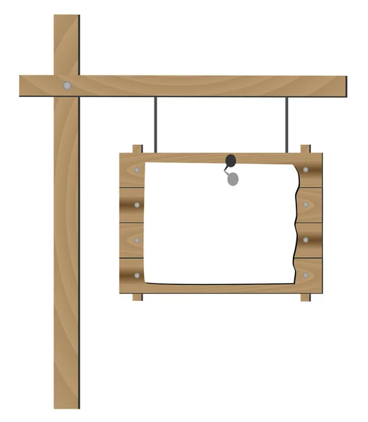 Порожній дерев'яний знак — стоковий вектор