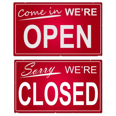 Open and Closed Signs clipart