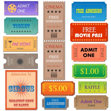 Admission Tickets clipart