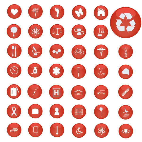 stock vector Red Buttons