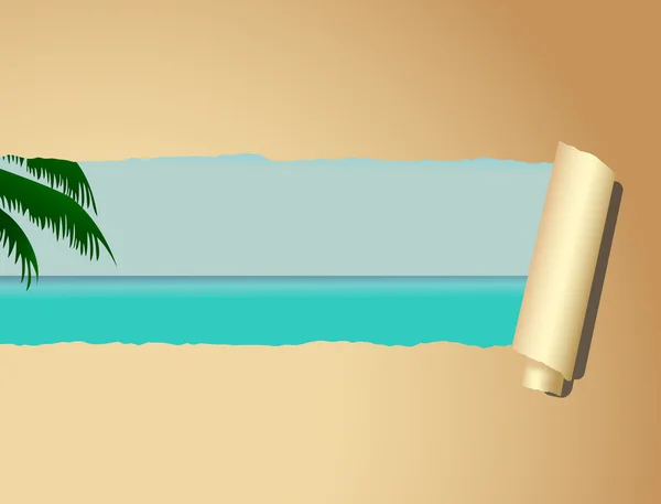 Παραλία ταπετσαρία — Διανυσματικό Αρχείο