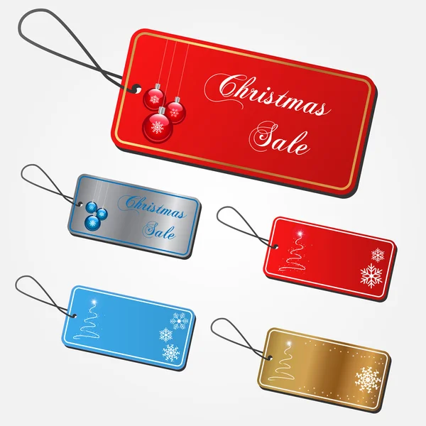 stock vector Christmas Sale Tags