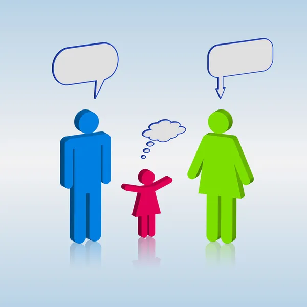 Parler en famille — Image vectorielle