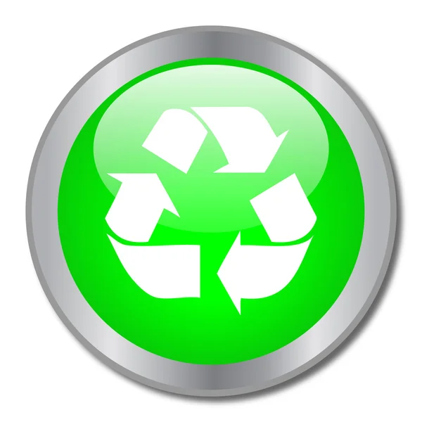 Recycling-Knopf — Stockvektor