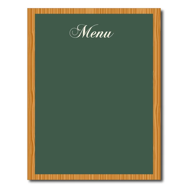 Speisekarte mit grünen Tafeln — Stockvektor