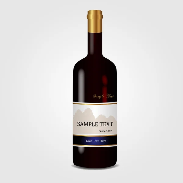 Şarap şişesi illüstrasyonu — Stok Vektör