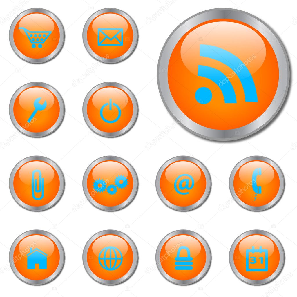 Orange Web Buttons
