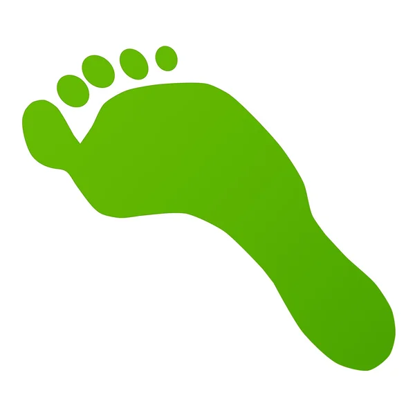 Groene voetafdruk — Stockfoto