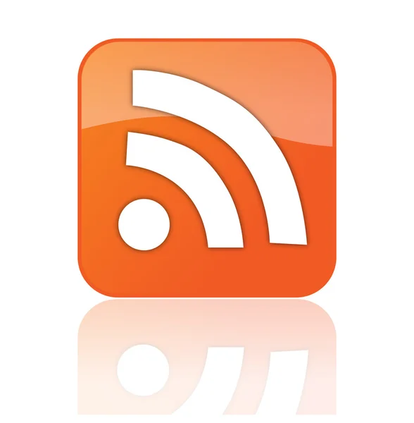 RSS кнопка — стоковое фото
