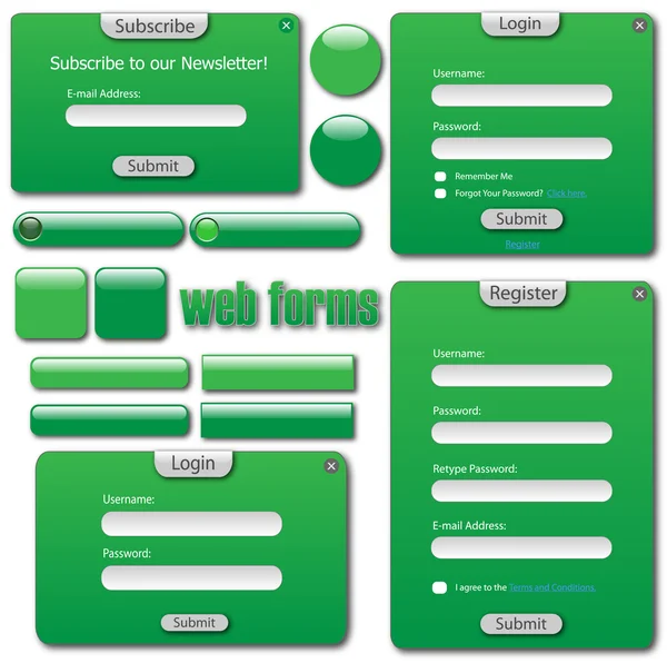 Plantilla Web verde — Vector de stock
