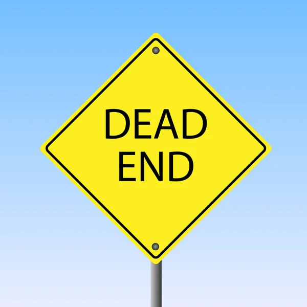 Dead End Sign — Stock Vector