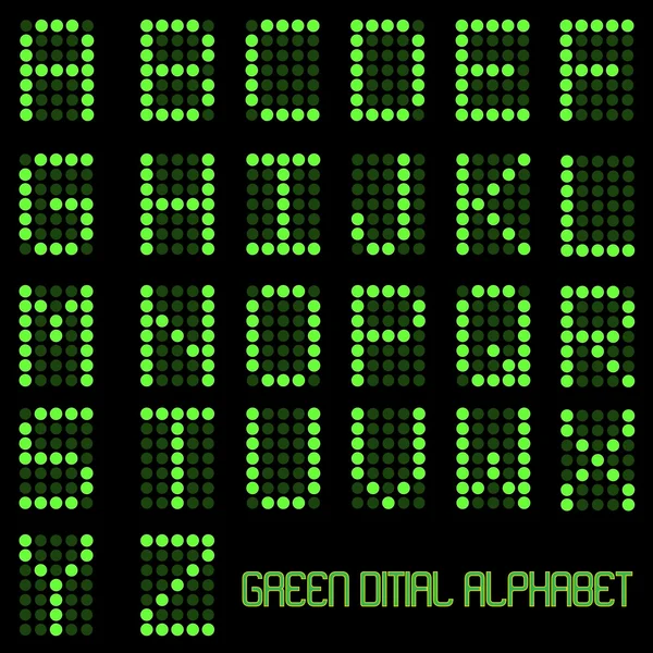 Digital alfabetet — Stock vektor