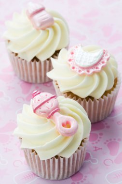 Cupcakes for a baby shower clipart