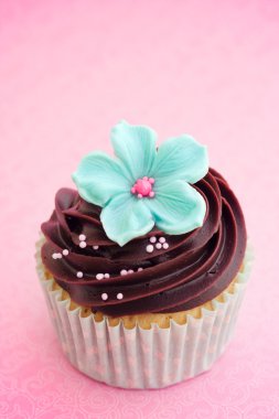 Flower cupcake clipart