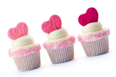 Valentine cupcakes clipart