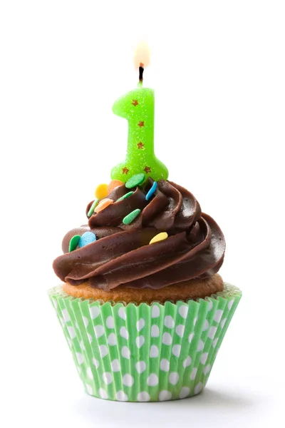 最初の誕生日ケーキ — ストック写真