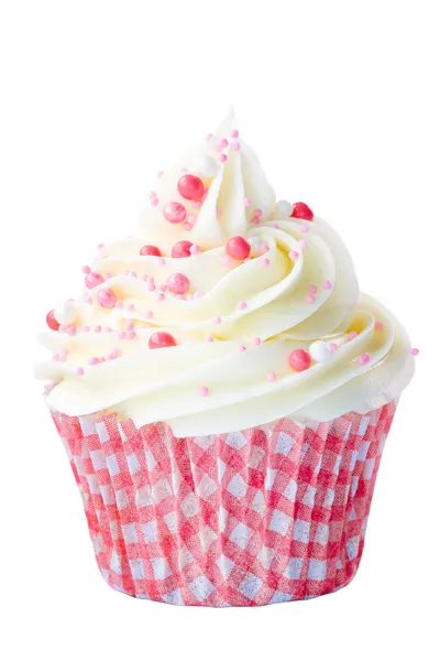 Rosa und weiße Cupcake — Stockfoto