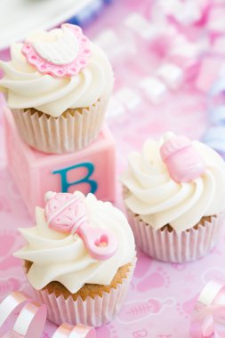 Cupcakes for a baby shower clipart