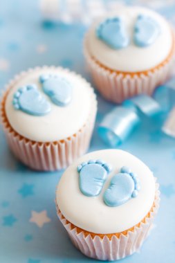 Cupcakes for a baby shower clipart