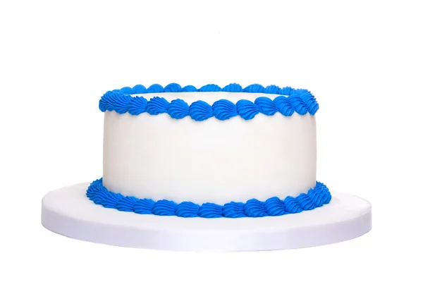 Blank birthday cake — Stock Photo, Image