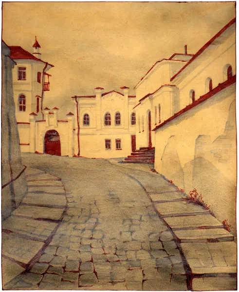 Παλιά πόλη δρόμο — Φωτογραφία Αρχείου