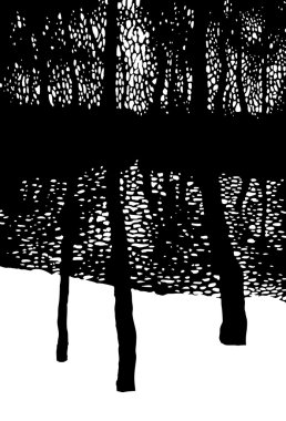 The light pattern in the forest clipart