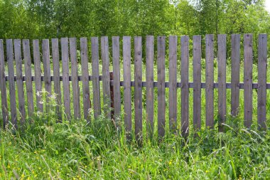 Fence in the village clipart