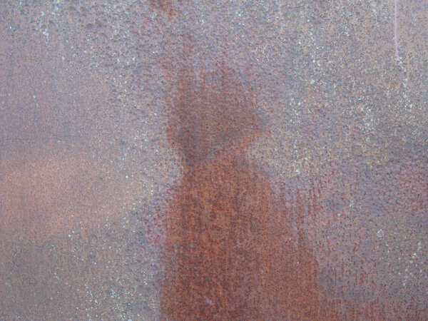 Old sheet of metal all covered with a rust from for time
