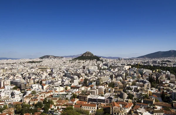 Atenas e Lycabettus Hill — Fotografia de Stock