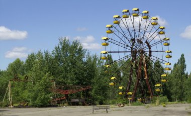 Children playground in Chornobyl clipart