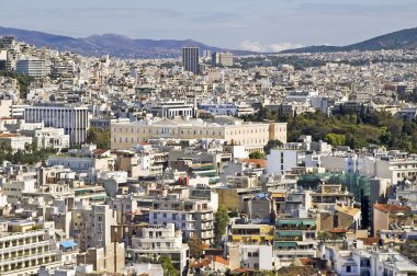 View of Athens with greek parliament clipart