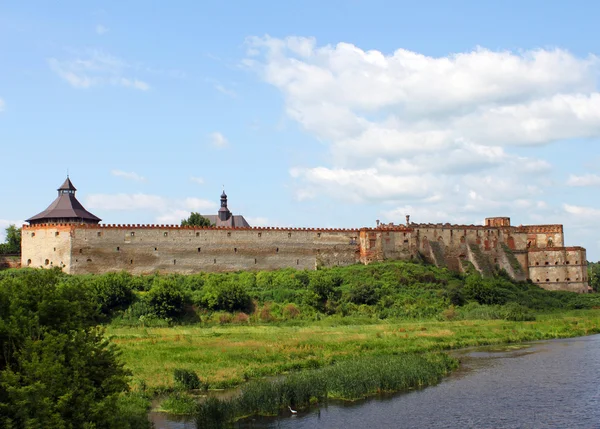 stock image Old fortress in Medzhibozh on river bank Southern Bug