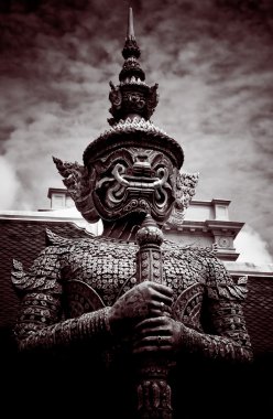 Thai guardian statue clipart