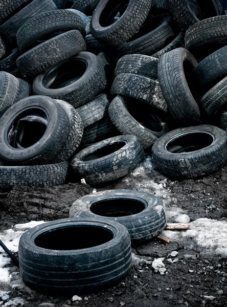 Used car tires — Stock Photo, Image