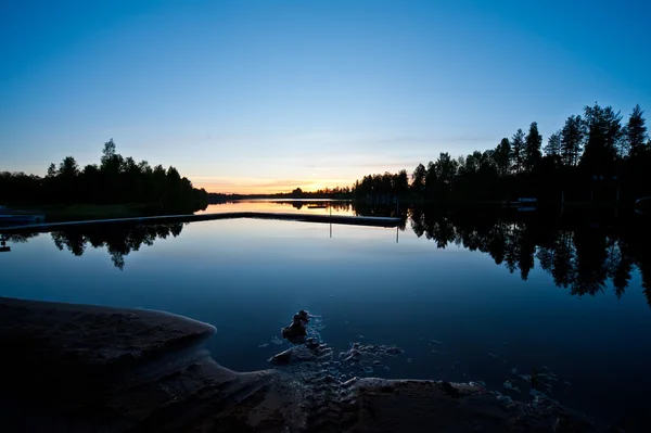 Pôr do sol escandinavo — Fotografia de Stock