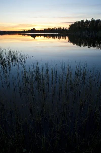 Skandynawskie zachód słońca — Zdjęcie stockowe