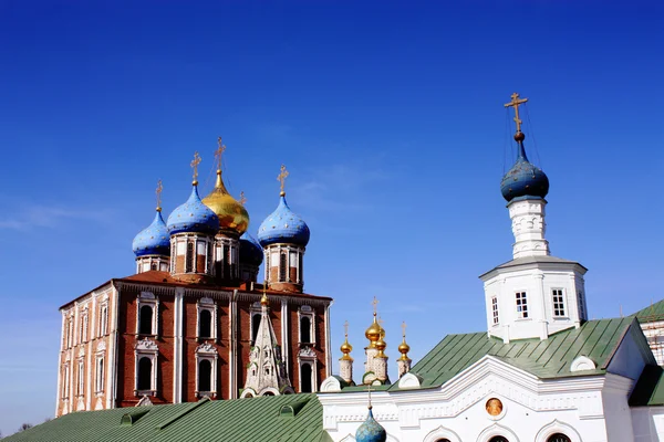 Cupole dorate del Cremlino di Ryazan — Foto Stock