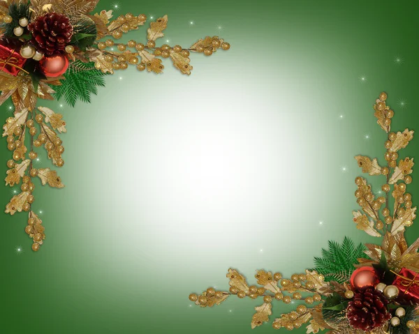 圣诞边框典雅 — 图库照片