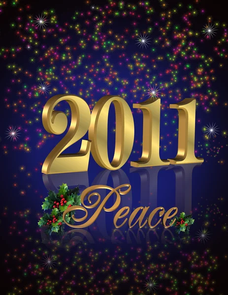2011 peace New Year background — Stock Photo, Image