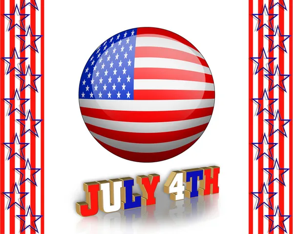 4Th of July clip art — Stock Photo, Image