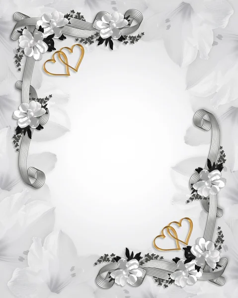Hochzeitseinladung weiße Magnolien — Stockfoto