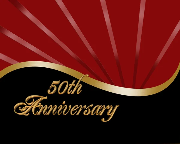 50e verjaardag uitnodiging — Stockfoto