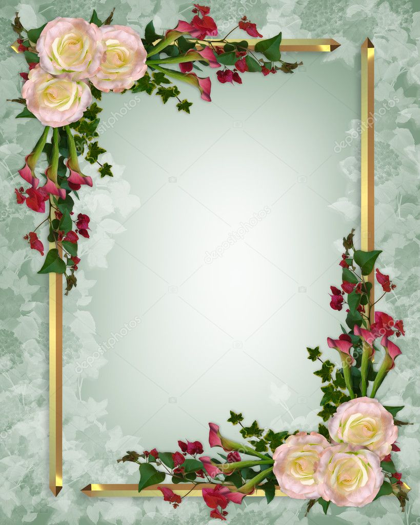 Wedding invitation elegant floral Stock Photo by ©Irisangel 3237524