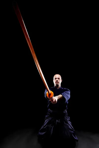 Stock image Kendo fighter with Bokken