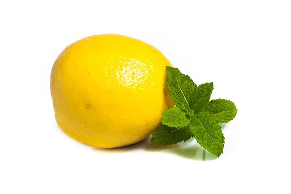 Izolált citrom levelekkel — Stock Fotó
