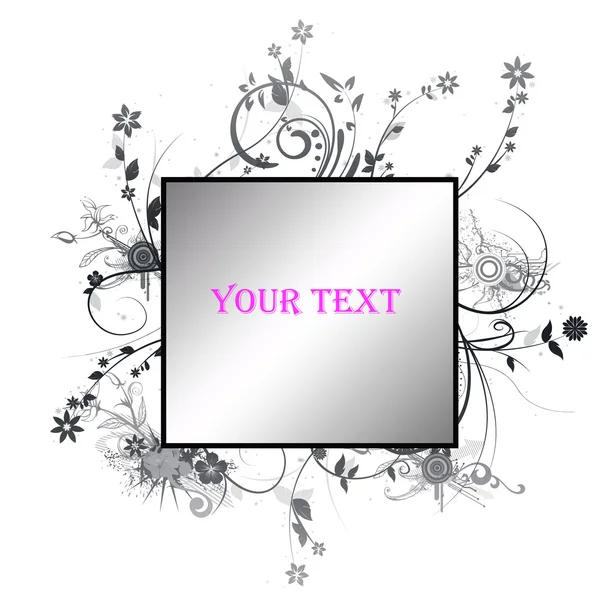 Blumenrahmen für Ihren Text — Stockfoto