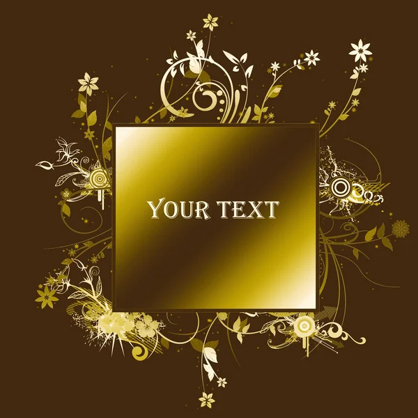Květinové rámec pro váš text — Stock fotografie