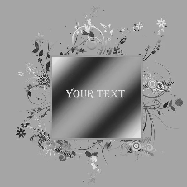 Blommig ram för din text — Stockfoto