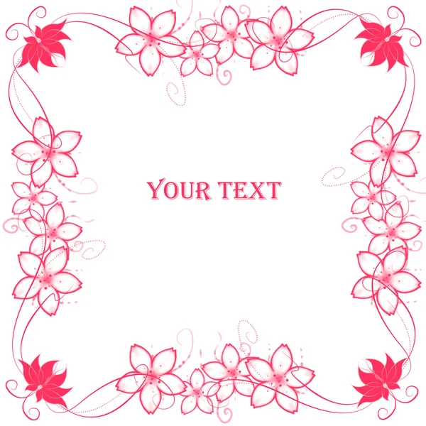 Квіткова рамка з місцем для вашого тексту — стокове фото